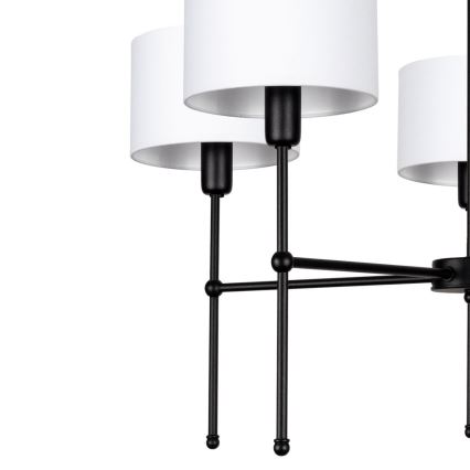 Riippuvalaisin varrella MADELA 5xE14/40W/230V valkoinen/musta