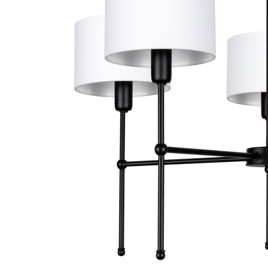 Riippuvalaisin varrella MADELA 5xE14/40W/230V valkoinen/musta