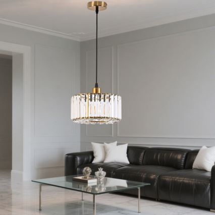 Riippuvalaisin VETRO 1xE27/60W/230V, kultainen