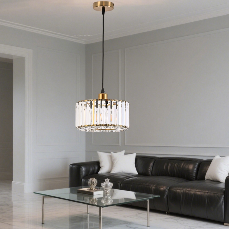 Riippuvalaisin VETRO 1xE27/60W/230V, kultainen