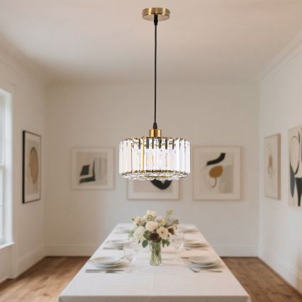 Riippuvalaisin VETRO 1xE27/60W/230V, kultainen