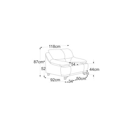 RIMINI nojatuoli ruskea