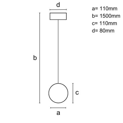 Ripustettava kattovalaisin vaijerilla, 1xGU10/10W/230V, halkaisija 11 cm, massiivipuu (saarni)