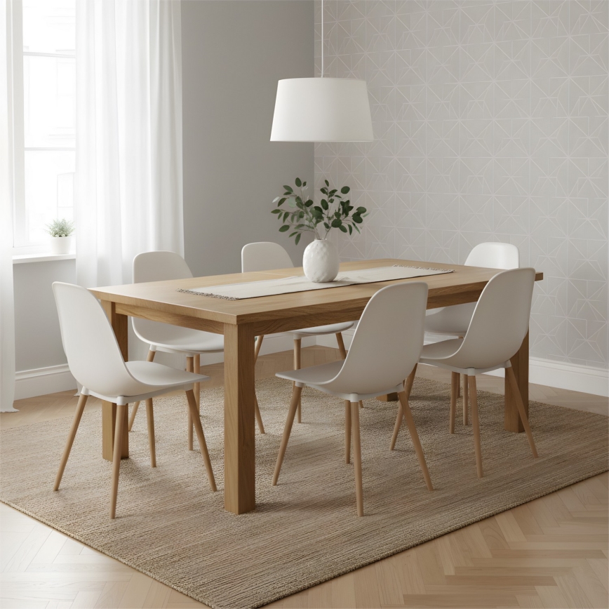 Ripustettava valaisin AIDA 1xE27/60W/230V halkaisija 35 cm tammi/valkoinen