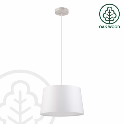 Ripustettava valaisin AIDA 1xE27/60W/230V halkaisija 35 cm tammi/valkoinen