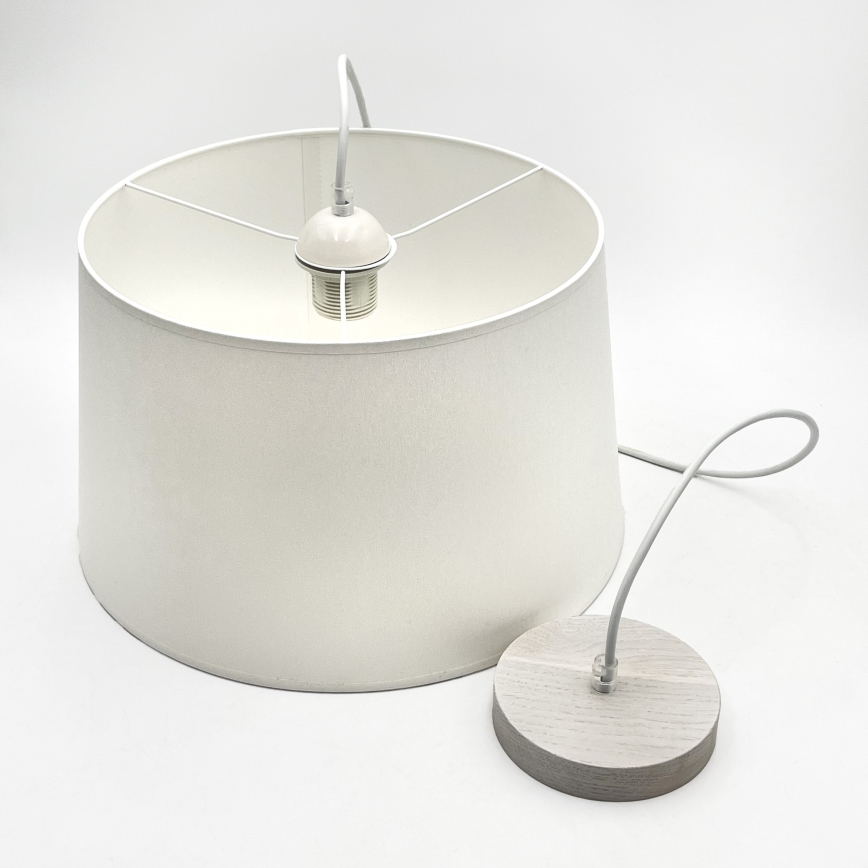 Ripustettava valaisin AIDA 1xE27/60W/230V halkaisija 35 cm tammi/valkoinen