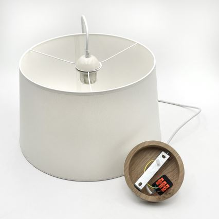 Ripustettava valaisin AIDA 1xE27/60W/230V halkaisija 35 cm tammi/valkoinen