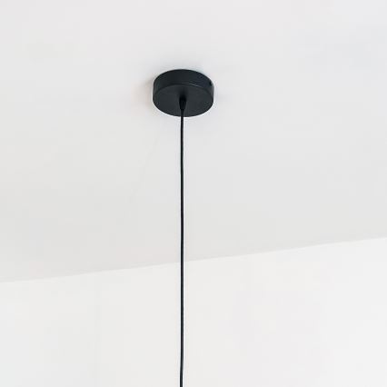 Ripustettava valaisin johdolla VESPER 1xE27/15W/230 halkaisija 30 cm musta/kultainen