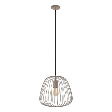 Ripustettava valaisin kaapelilla OVELLA 1xE27/15W/230V, halkaisija 36 cm, beige