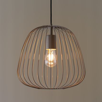 Ripustettava valaisin kaapelilla OVELLA 1xE27/15W/230V, halkaisija 36 cm, beige