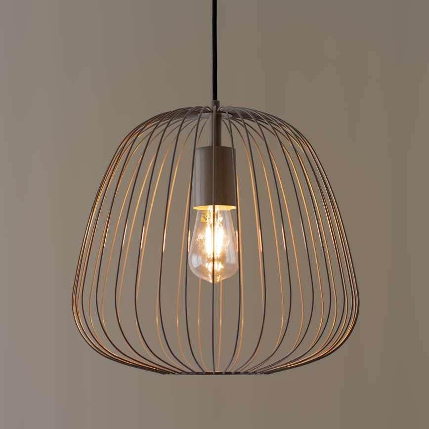Ripustettava valaisin kaapelilla OVELLA 1xE27/15W/230V, halkaisija 36 cm, beige