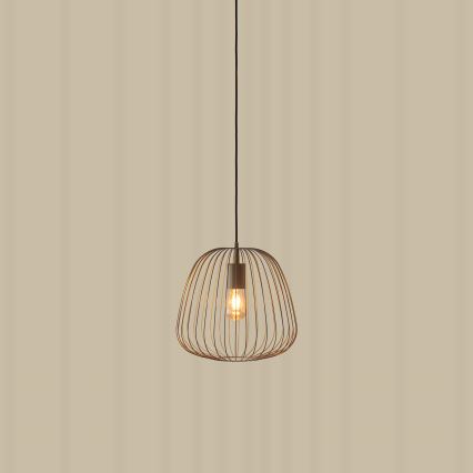 Ripustettava valaisin kaapelilla OVELLA 1xE27/15W/230V, halkaisija 36 cm, beige