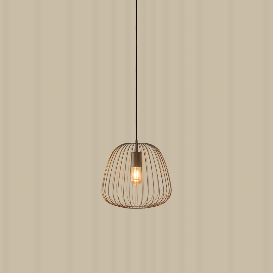 Ripustettava valaisin kaapelilla OVELLA 1xE27/15W/230V, halkaisija 36 cm, beige