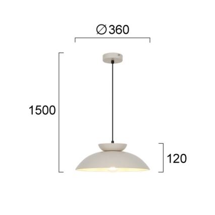 Ripustettava valaisin kaapelilla SUPERB 1xE27/40W/230V beige