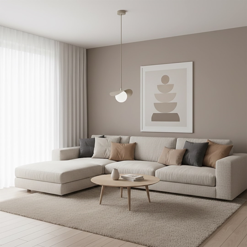 RITUAL-riippuvalaisin kaapelilla 1xG9/8W/230V, beige