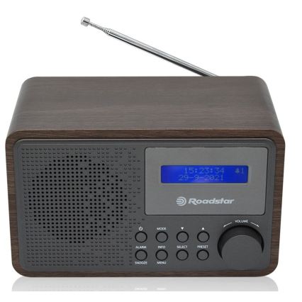 Roadstar HRA-700D+/WD - DAB+/FM-radio ja herätyskello 16W/230V/4xAA
