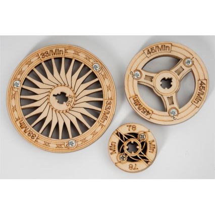 RoboTime - 3D puinen mekaaninen palapeli Gramofoni (manual drive)