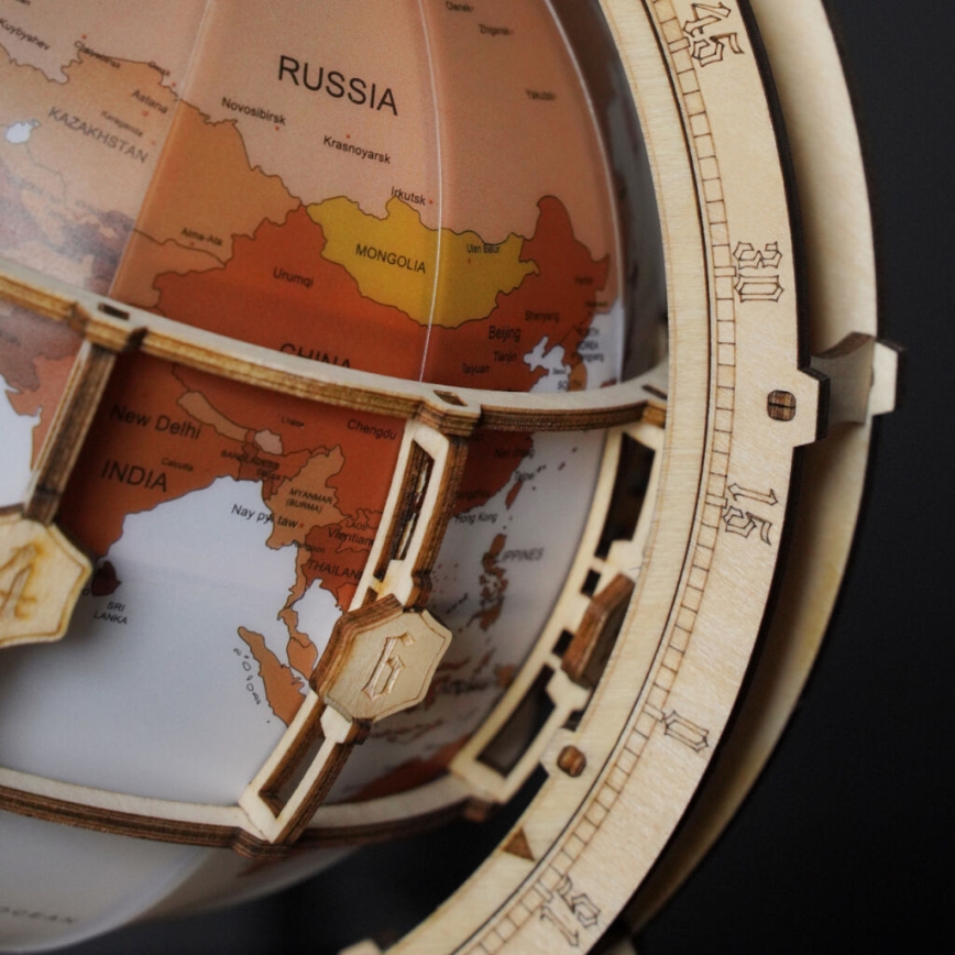 RoboTime - 3D puinen mekaaninen palapeli Hehkuva maapallo