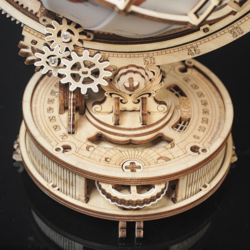 RoboTime - 3D puinen mekaaninen palapeli Hehkuva maapallo