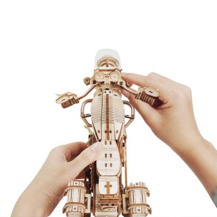 RoboTime - 3D puinen mekaaninen palapeli Moottoripyörä