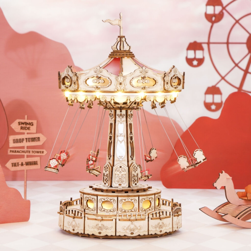 RoboTime - 3D Soittoradia palapeli Ketju karuselli 3xAAA