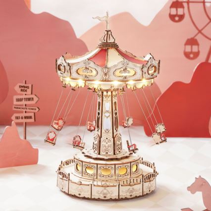 RoboTime - 3D Soittoradia palapeli Ketju karuselli 3xAAA