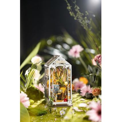 RoboTime - LED Kirjapidike Puutarha talo 3D puzzle 2xAAA