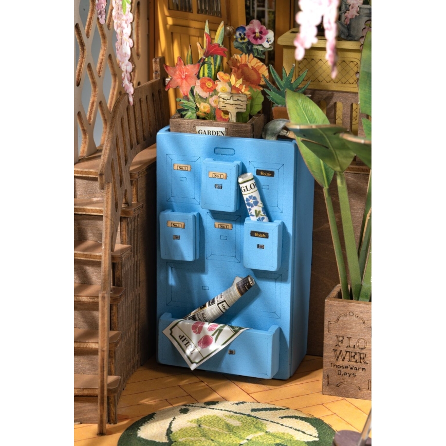 RoboTime - LED Kirjapidike Puutarha talo 3D puzzle 2xAAA