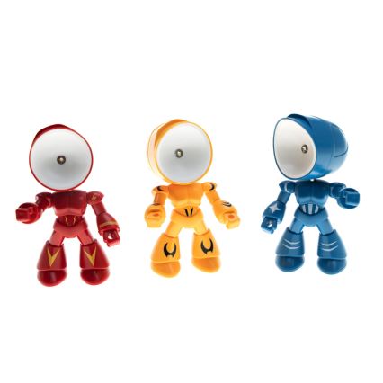 Robottimuotoinen keltainen LED-pöytälamppu LED/0,06W/3xLR41