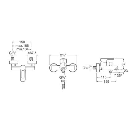 Roca A5A0209C00 - Kylpyhuoneen hana L20 kiiltävä kromi