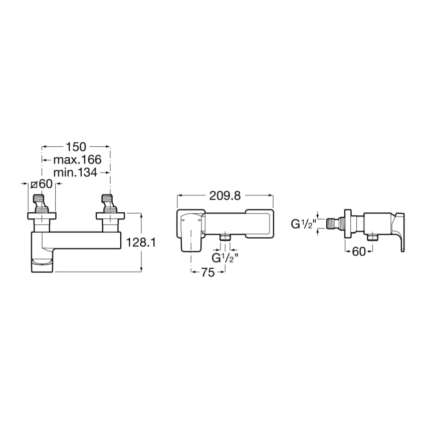 Roca A5A2D01C00 - Suihkuhana L90 kiiltävä kromi