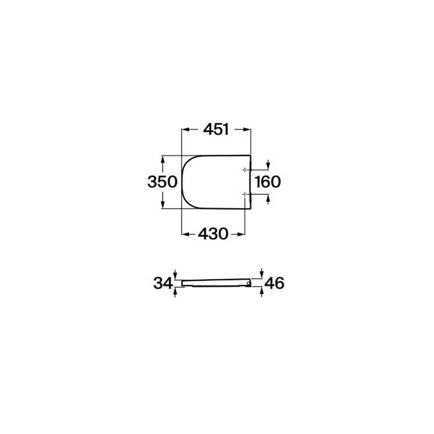 Roca A80147200B - SoftClose GAP Supralit WC-istuinkansi, valkoinen