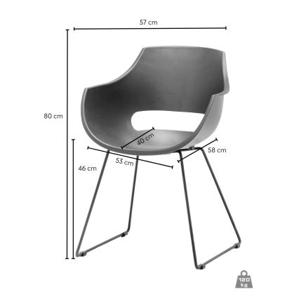 ROCKY-tuoli 1 kpl taupe