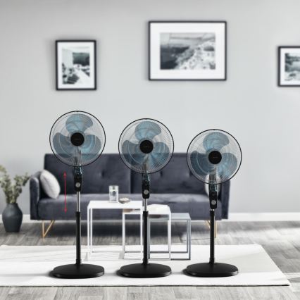 Rowenta - ESSENTIAL+ jalallinen tuuletin hyttyskarkottimella 60 W/230 V 130 cm musta