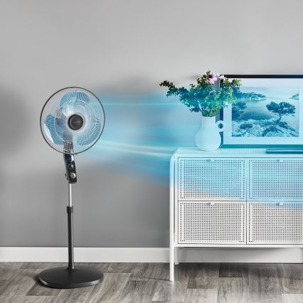 Rowenta - ESSENTIAL+ jalallinen tuuletin hyttyskarkottimella 60 W/230 V 130 cm musta