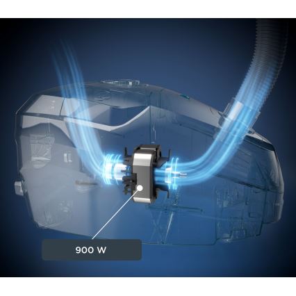 Rowenta - Pussillinen imuri GREEN FORCE MAX ECO TOTAL CLASSIC 900W/230V musta