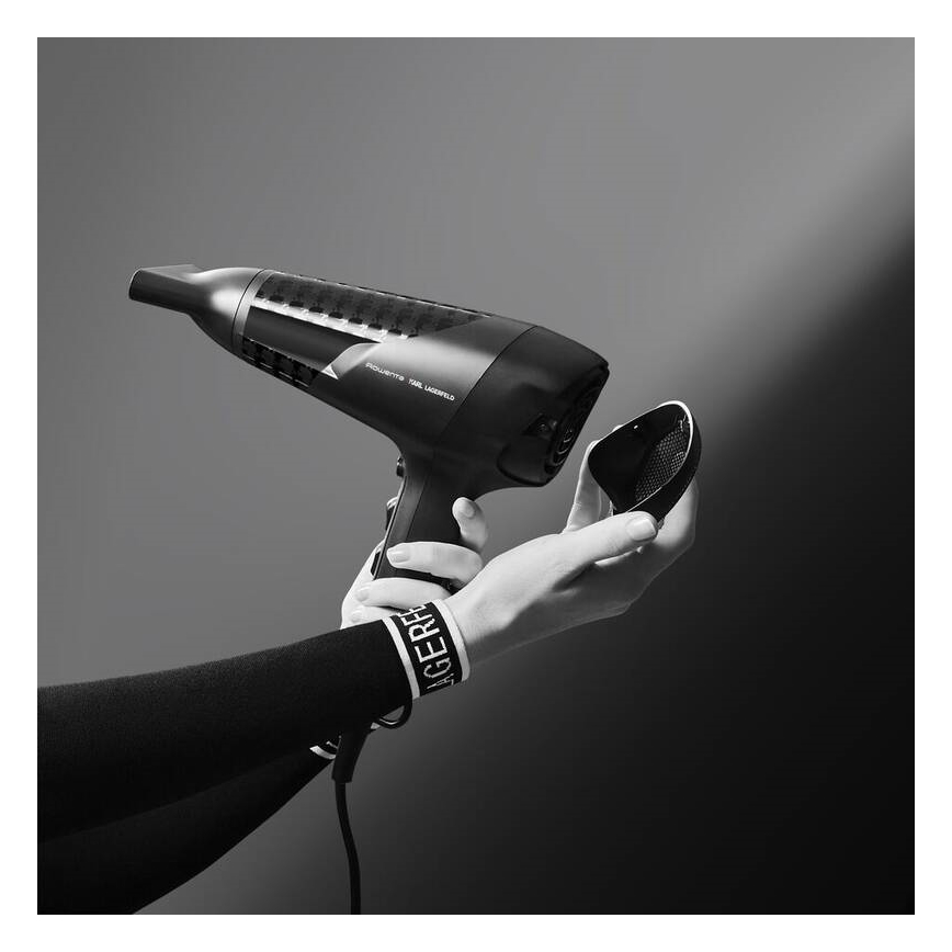 Rowenta - Hairdryer KARL LAGERFELD STUDIO DRY 2100W/230V musta