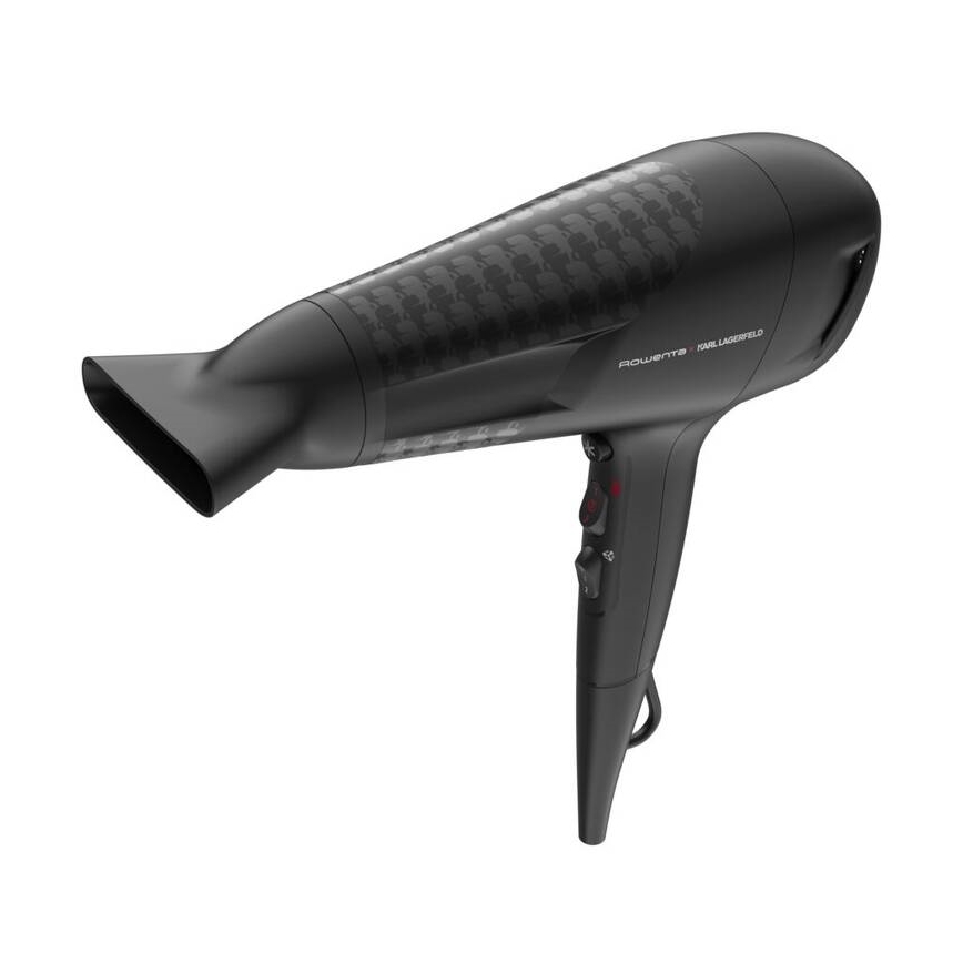 Rowenta - Hairdryer KARL LAGERFELD STUDIO DRY 2100W/230V musta