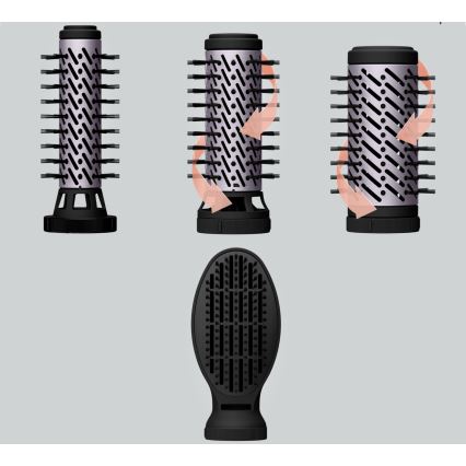 Rowenta - Kuuma-ilmaharja BRUSH ACTIV 1000W/230V musta