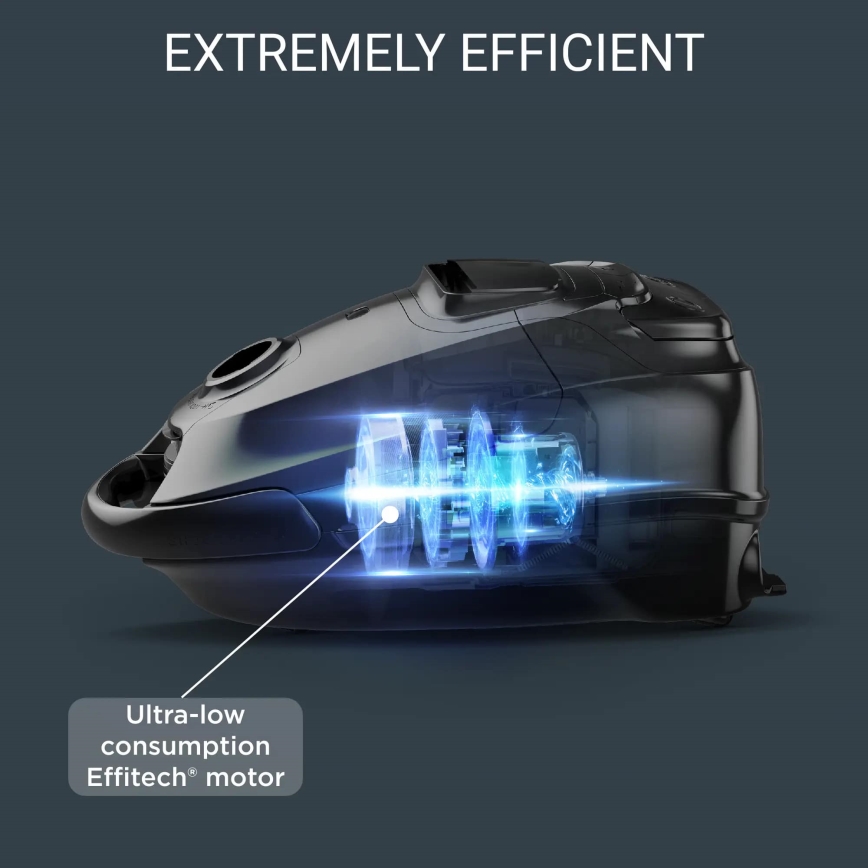 Rowenta - Pölypussillinen imuri SILENCE FORCE ALLERGY+ 4,5 l 400 W/230 V musta/valkoinen