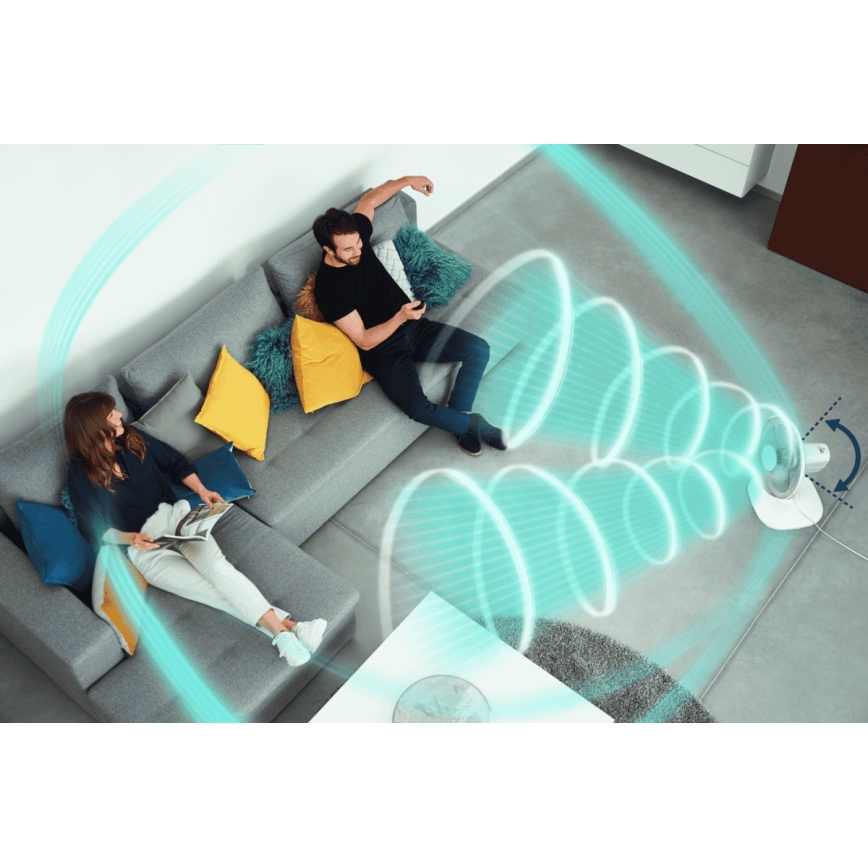 Rowenta - Pöytätuuletin ESSENTIAL 28W/230V Ø 25 cm valkoinen