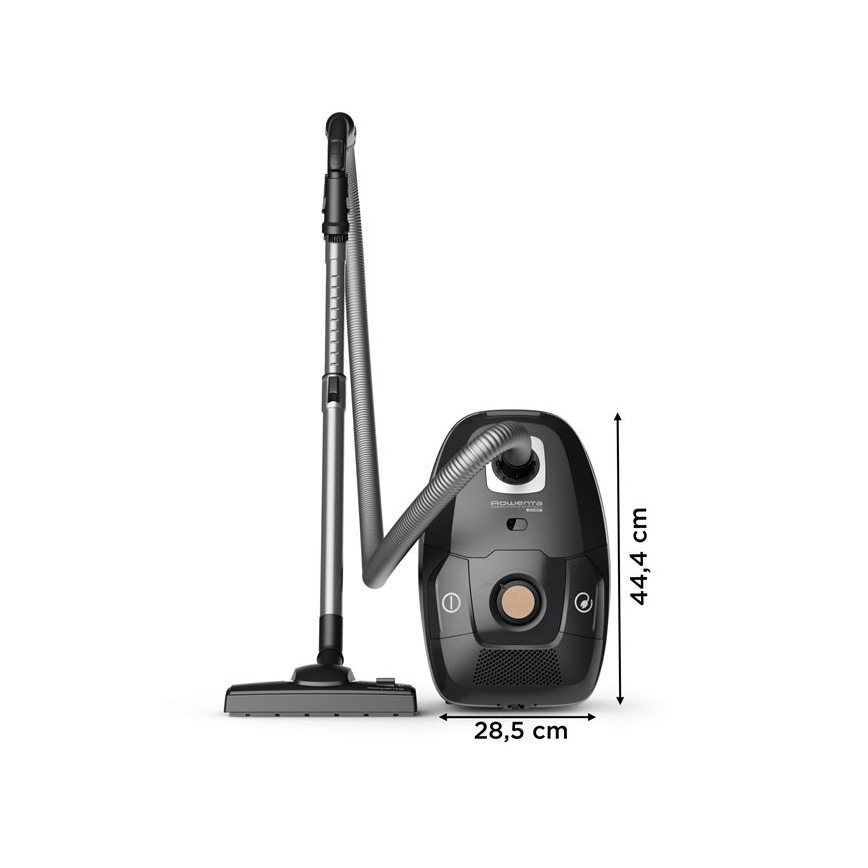 Rowenta - Pussi-imuri VIHREÄ FORCE EFFITECH ECO TOTAL CLEAN 400W/230V musta