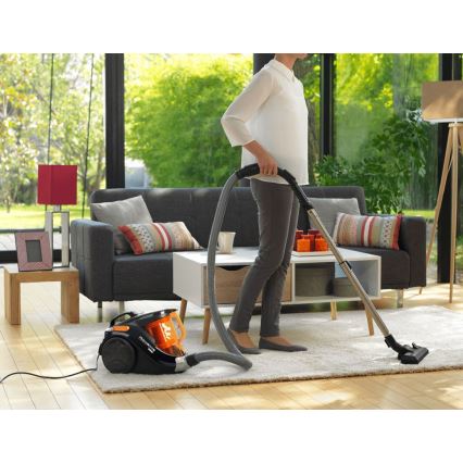 Rowenta - Pussiton pölynimuri COMPACT POWER 1,5l 750W/230V musta/oranssi