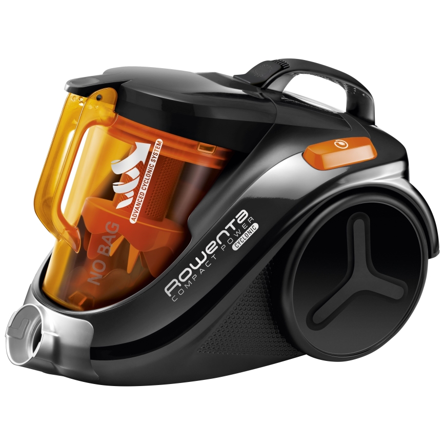 Rowenta - Pussiton pölynimuri COMPACT POWER 1,5l 750W/230V musta/oranssi