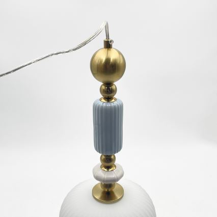 ROYAL riippuvalaisin vaijerilla 1xE27/15W/230V kulta/valkoinen