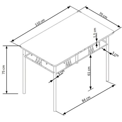Ruokailuryhmä FAUST, metalli/sonoma-tammi