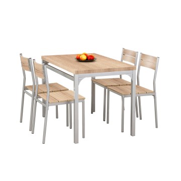 Ruokailuryhmä MALCOLM 110x70 cm metalli/sonoma-tammi