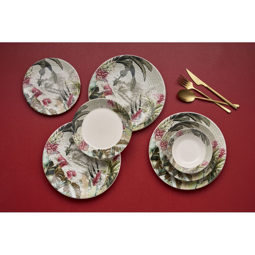 Ruokailusarja 24 kpl monivärinen/keramiikka