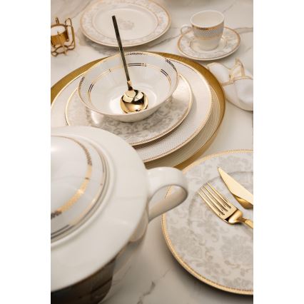 Ruokailusarja 68 kpl monivärinen/luuposliini