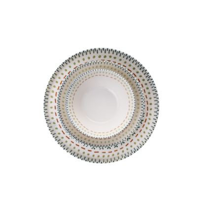 Ruokailusetti 12 kpl monivärinen/posliini